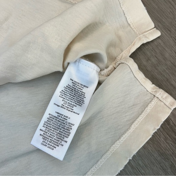 Current/Elliott Cheetah Cream Breathable Vintage Distressed T-Shirt Size 1 - Picture 4 of 5